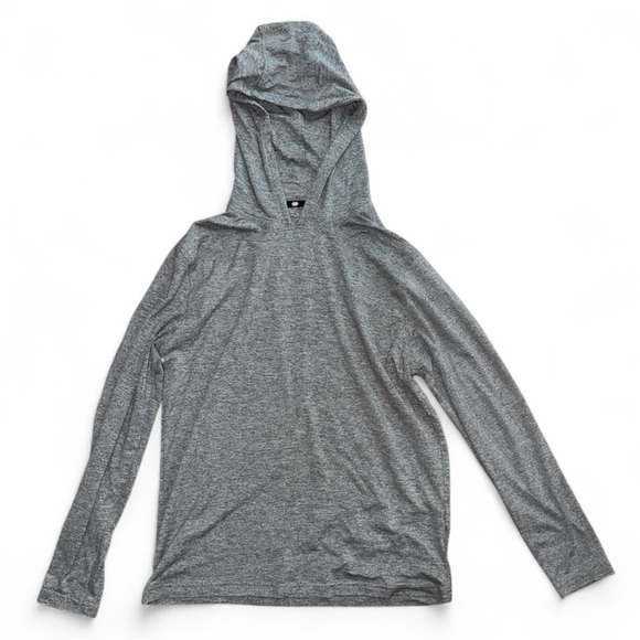 Leg3nd Inspire Gray Grey Hooded Tee Tshirt Top Athleisure Long Sleeve Medium M - Picture 1 of 2